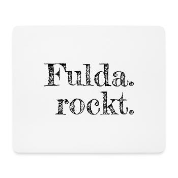 Fulda rockt - Textdesign mit Stadtnamen - Mousepad (Querformat) - Weiß - Vorne