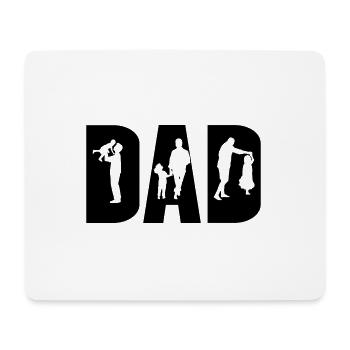 MEILLEUR PAPA PAPA PAPA PÈRE PRÉFÉRÉ PAPA MOTIF MAMAN - Tapis de souris (format paysage) - blanc - Devant