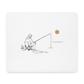 Angeln am See - Mousepad (Querformat) - Weiß - Vorne