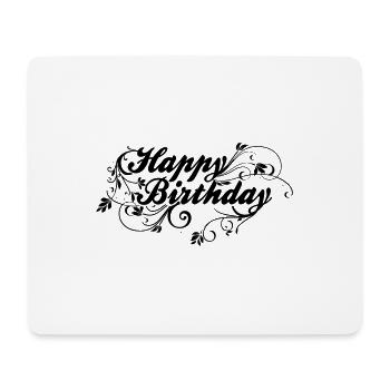 Joyeux anniversaire - Tapis de souris (format paysage) - blanc - Devant