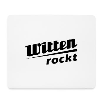 Witten rockt - Textdesign mit Stadtnamen - Mousepad (Querformat) - Weiß - Vorne