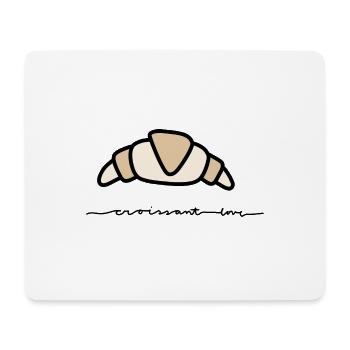 Croissant Bäcker lecker Frankreich Frühstück Liebe - Mousepad (Querformat) - Weiß - Vorne