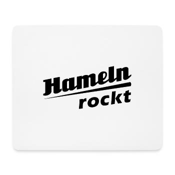 Hameln rockt - Textdesign mit Stadtnamen - Mousepad (Querformat) - Weiß - Vorne