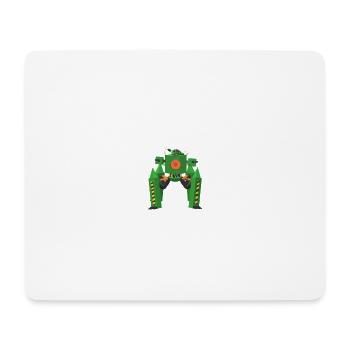 Green command bot - Mouse Pad (horizontal) - white - Front