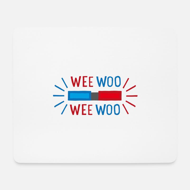 weewoo - Mousepad (Querformat) - Weiß
