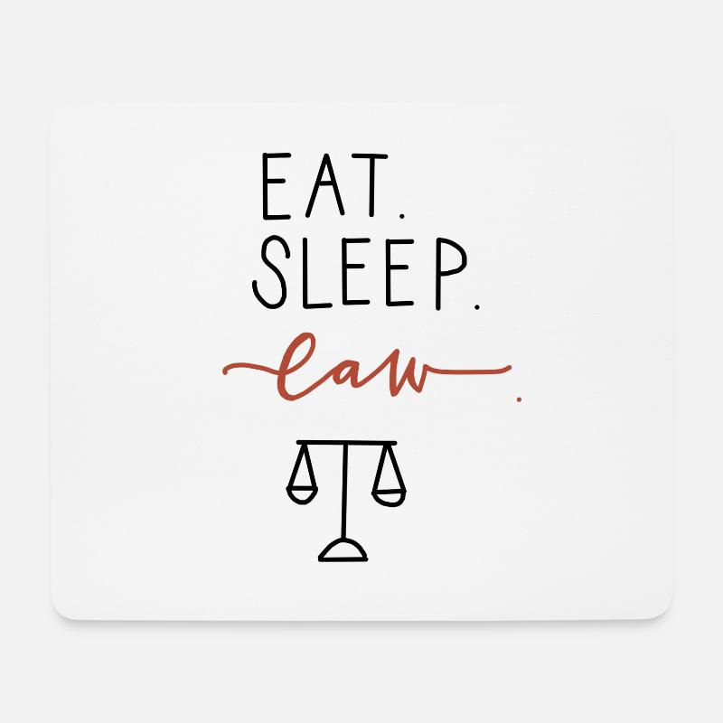 Eat Sleep Law - Mousepad (Querformat) - Weiß
