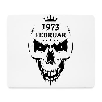 Februar 1973 Totenkopf - Mousepad (Querformat) - Weiß - Vorne