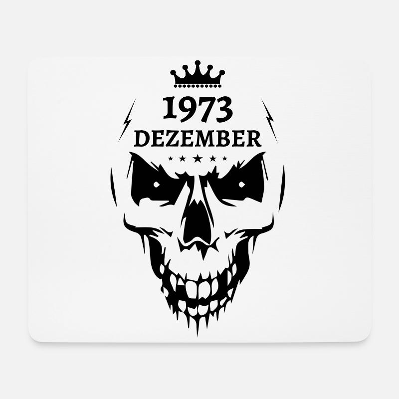 Dezember 1973 Totenkopf - Mousepad (Querformat) - Weiß