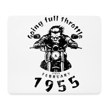 70. Geburtstag Going full throttle since 02/1955 - Mousepad (Querformat) - Weiß - Vorne