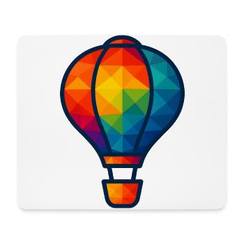 WPAP Polygon Kawaii Stil Baby Heißluftballon - Mousepad (Querformat) - Weiß - Vorne