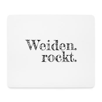 Weiden rockt - Textdesign mit Stadtnamen - Mousepad (Querformat) - Weiß - Vorne