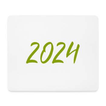 2024 Silvester Neujahr grün - Mousepad (Querformat) - Weiß - Vorne