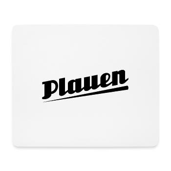 Plauen - Textdesign mit Stadtnamen - Mousepad (Querformat) - Weiß - Vorne