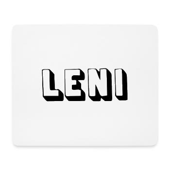 Nom - Leni - Tapis de souris (format paysage) - blanc - Devant