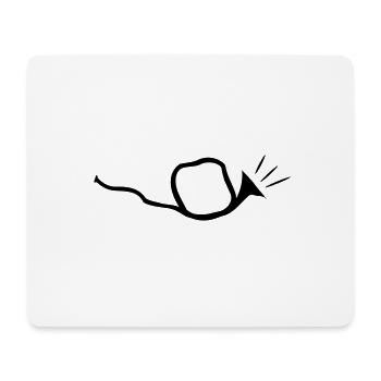Horn curved - Mouse Pad (horizontal) - white - Front