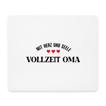 Vollzeit Oma Mit Herz Omi werden Großmutter to be - Mousepad (Querformat) - Weiß - Vorne