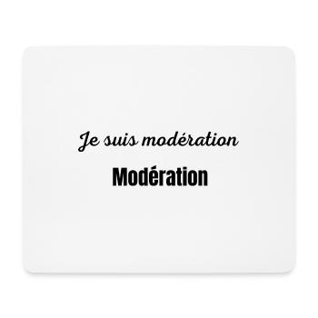 Je suis modération - Tapis de souris (format paysage) - blanc - Devant