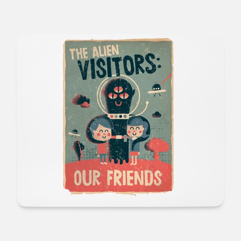 The alien visitors - Tapis de souris (format paysage) - blanc