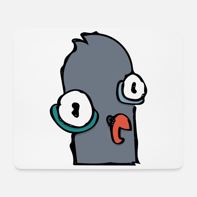 Glückliche Taube - Mousepad (Querformat) - Weiß