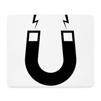 Hufeisen magnet - Mousepad (Querformat) - Weiß - Vorne