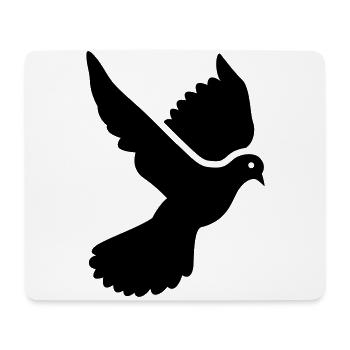 Symbole de la colombe - Tapis de souris (format paysage) - blanc - Devant