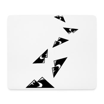 Berge Icon - Mousepad (Querformat) - Weiß - Vorne