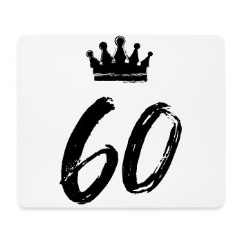 60 Number crown - Mouse Pad (horizontal) - white - Front