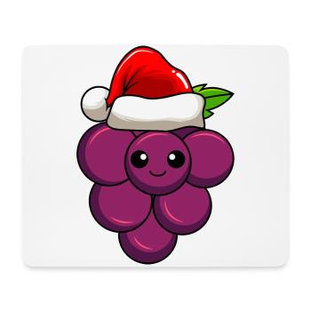 Weintrauben Weihnachten Comic Xmas - Mousepad (Querformat) - Weiß - Vorne