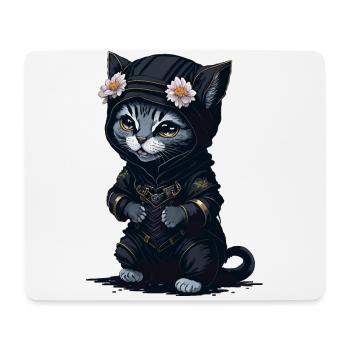 With this motif you will become a ninja - Mouse Pad (horizontal) - white - Front