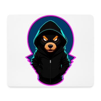 Böser Teddybär Mit Hoodie - Mousepad (Querformat) - Weiß - Vorne