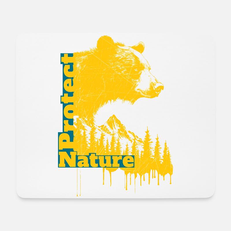 Nature Adventure Protect Respect - Mouse Pad (horizontal) - white