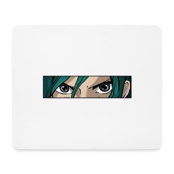 Anime Girl Eyes - Mouse Pad (horizontal) - white - Front
