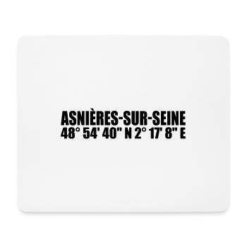 Asnières-sur-Seine coordinates - Mouse Pad (horizontal) - white - Front