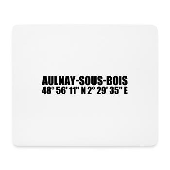 Aulnay-sous-Bois Koordinaten - Mousepad (Querformat) - Weiß - Vorne