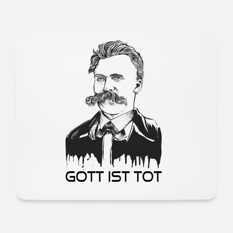 God is dead Friedrich Nietzsche, Zarathustra - Mouse Pad (horizontal) - white