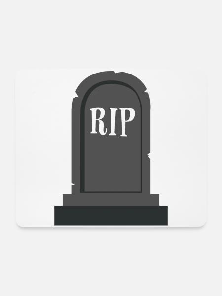 Gravestone RIP Halloween - Mouse Pad (horizontal) - white