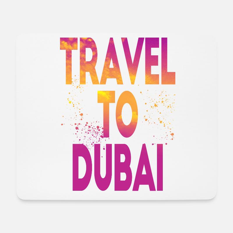 Travel To Dubai - Mousepad (Querformat) - Weiß