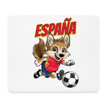 Football Espagne Chien Animal Football Fan Team - Tapis de souris (format paysage) - blanc - Devant