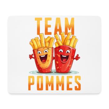 Team Fries Love Fries Fries Face Funny - Mouse Pad (horizontal) - white - Front