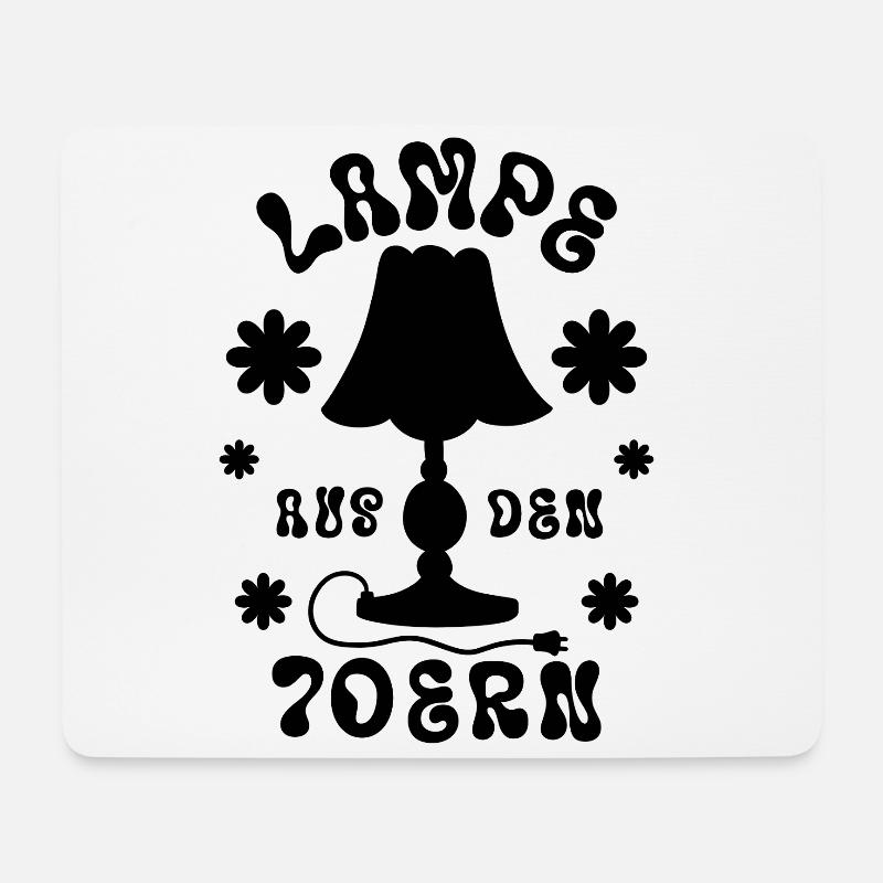 Lampe aus den 70ern - Mousepad (Querformat) - Weiß