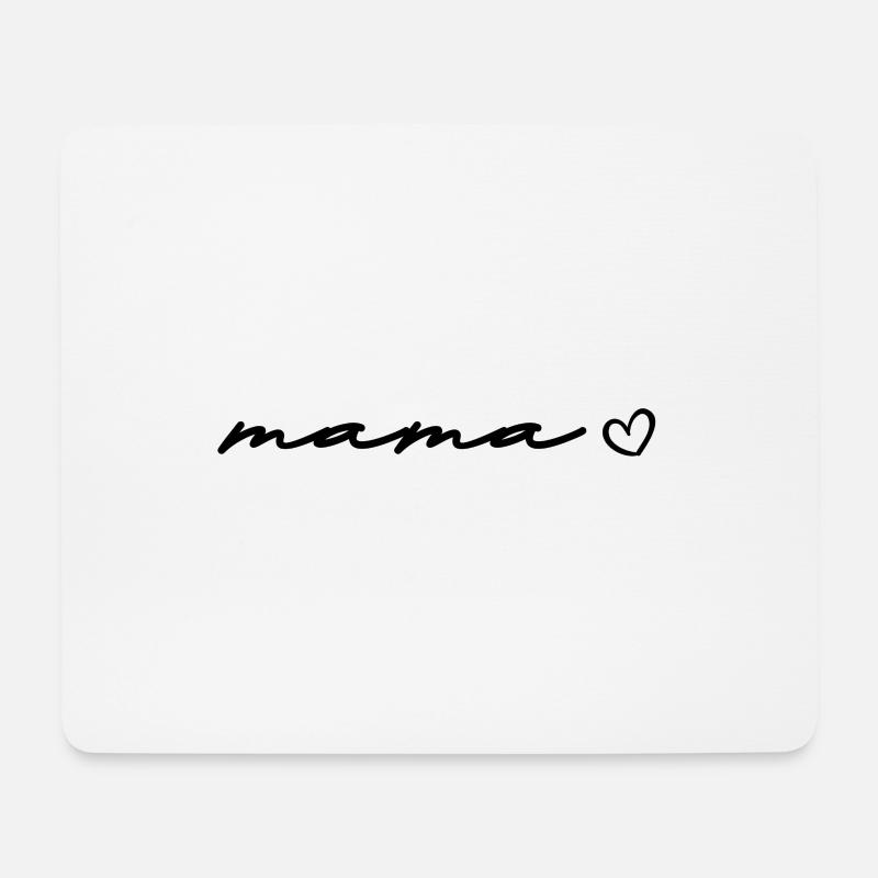 Mama Herz - Mousepad (Querformat) - Weiß