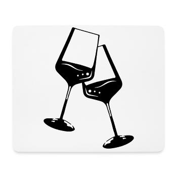 Wein glas icon symbol - Mousepad (Querformat) - Weiß - Vorne