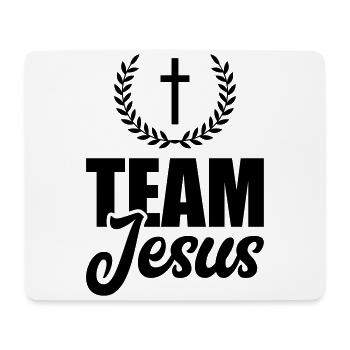 team jesus cross - Mouse Pad (horizontal) - white - Front