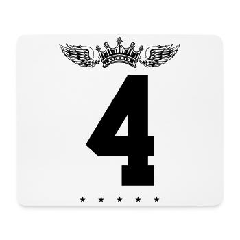 4 Number crown - Mouse Pad (horizontal) - white - Front