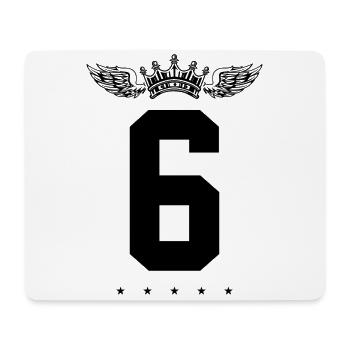 6 Number crown - Mouse Pad (horizontal) - white - Front