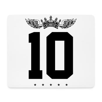 10 Zahl Krone - Mousepad (Querformat) - Weiß - Vorne