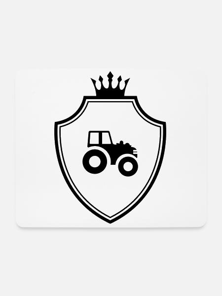 Traktor Symbol Wappen - Mousepad (Querformat) - Weiß