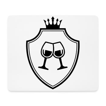 Wine glasses coat of arms - Mouse Pad (horizontal) - white - Front
