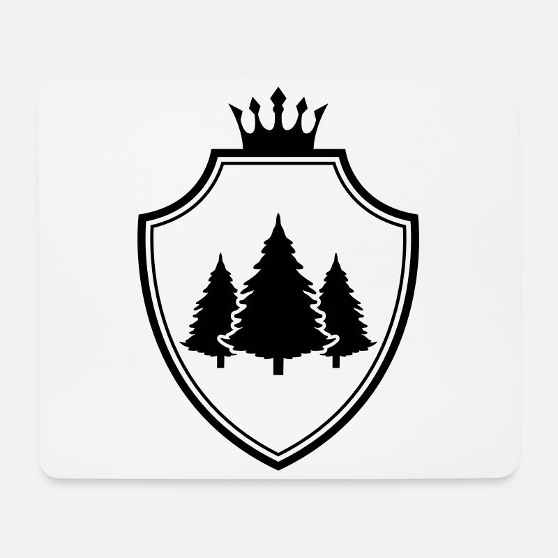 Baum Wappen Wald Tanne - Mousepad (Querformat) - Weiß