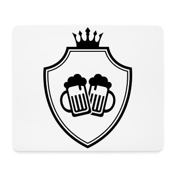 Bierglas Wappen - Mousepad (Querformat) - Weiß - Vorne